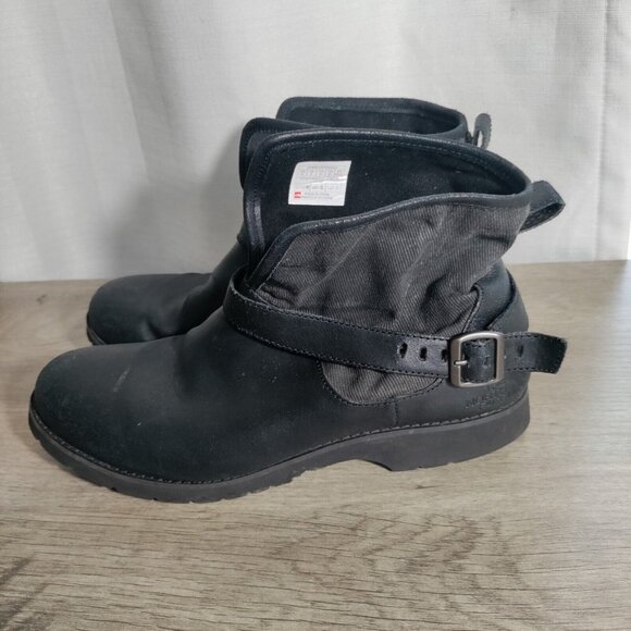 North Face Ballard Womens Pull On Boot Black Leather Size 10 - Picture 1 of 10